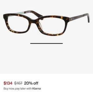 Kate Spade Jazmine Green Tortoise Eyeglass frames.